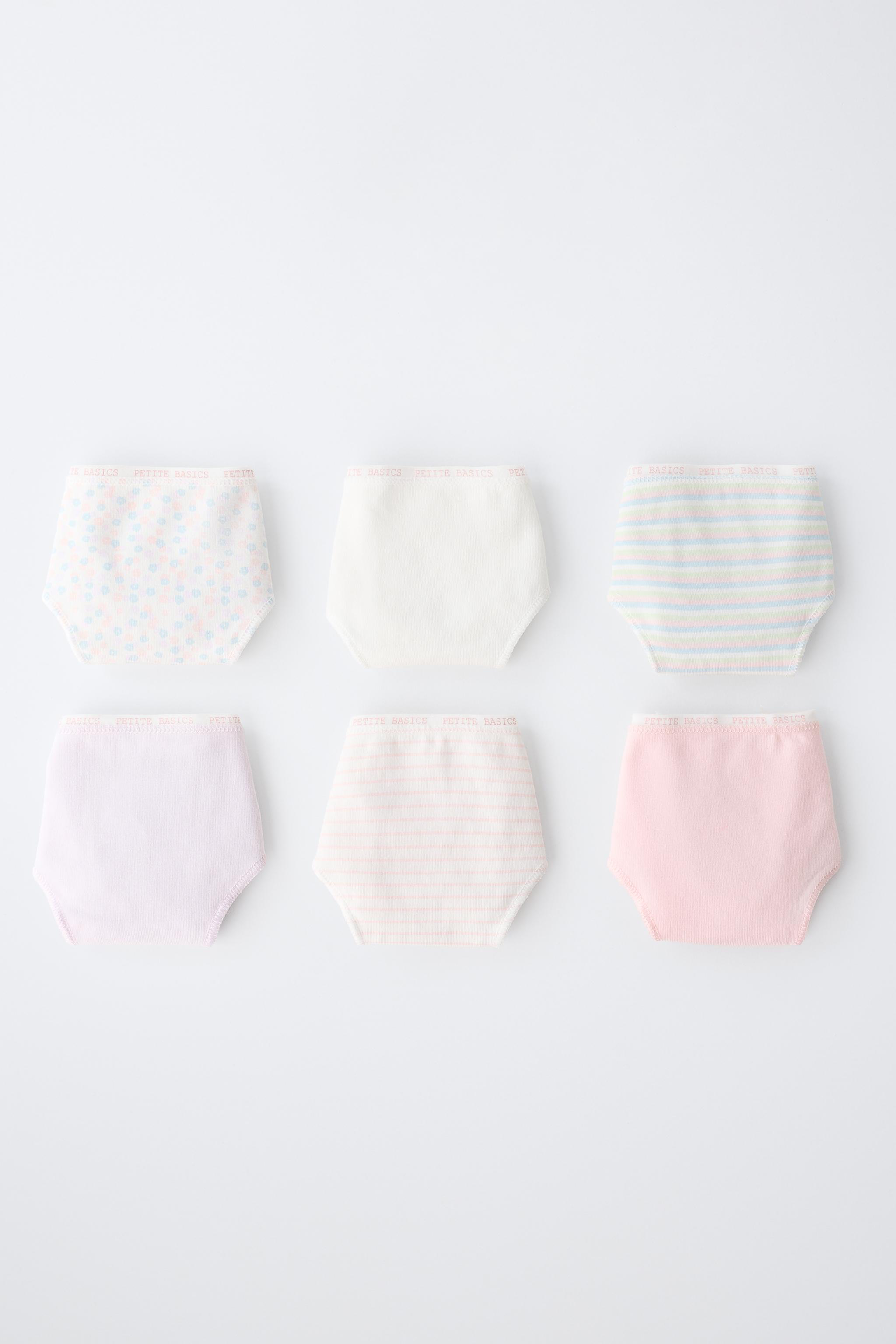 AGES 6-14 / SIX-PACK OF STRIPED & FLORAL UNDERWEAR